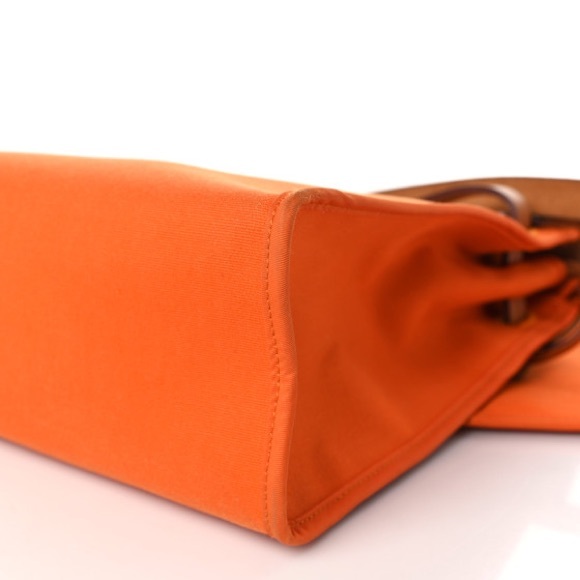 Hermes  Vache Hunter Toile Herbag Zip 31 PM Orange - Picture 8 of 13